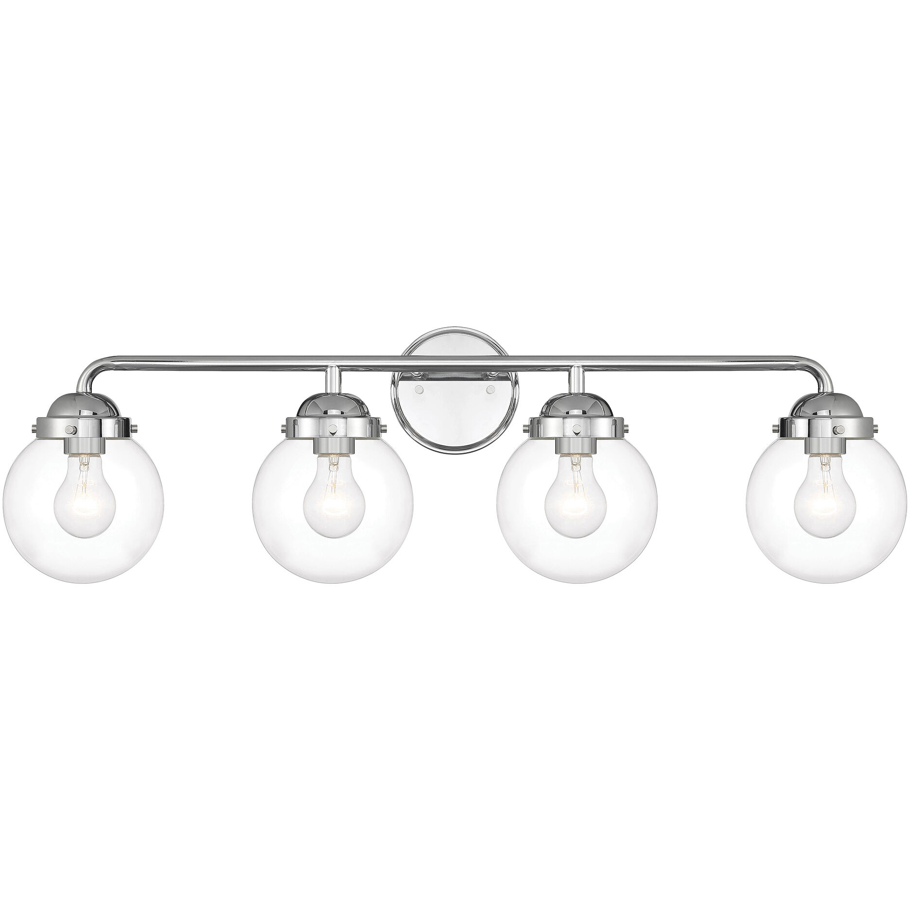 Knoll 4 Light 33 inch Chrome Vanity Light Wall Light